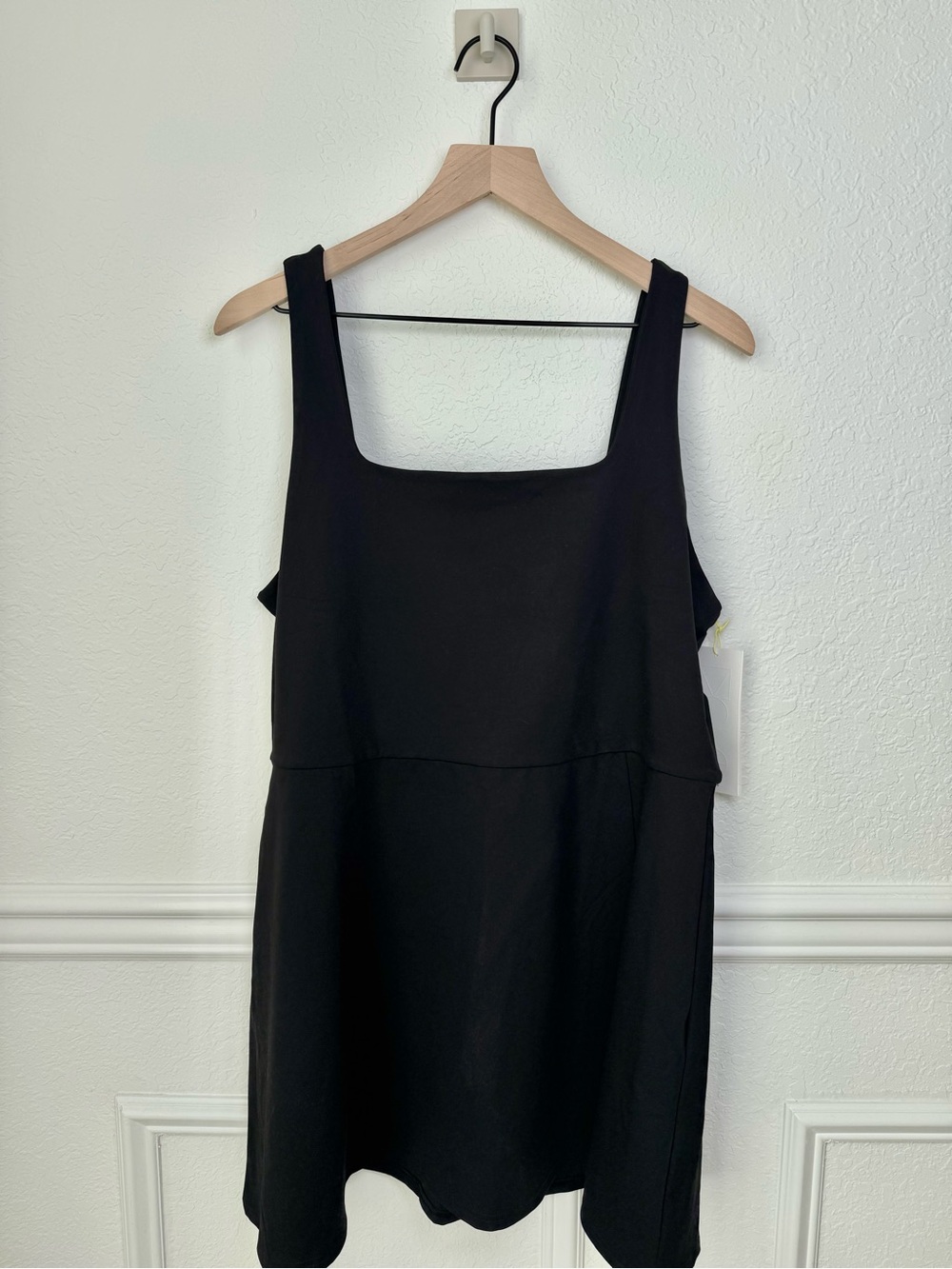 H&M DryMove Black Square Neck Athleisure Dress NWT
